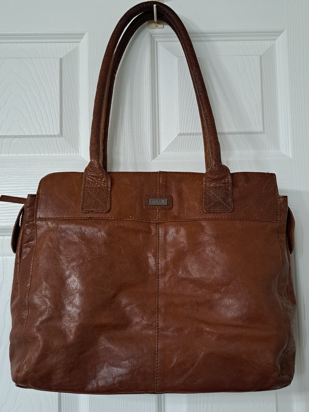 Spikes & Sparrow Brown Leather Satchel